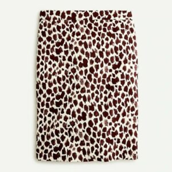 NWT JCREW NO. 2 PENCIL SKIRT GIRAFFE PRINT 00 - Picture 2 of 2